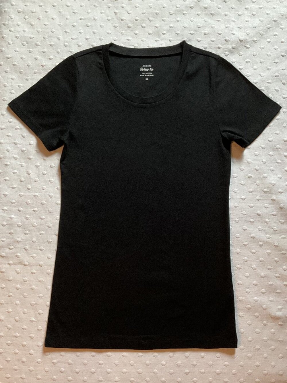 NWOT J Crew Women’s Perfect-Fit T-Shirt, S/S, Black, Sz M